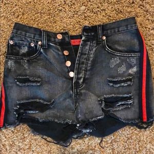 Distressed shorts